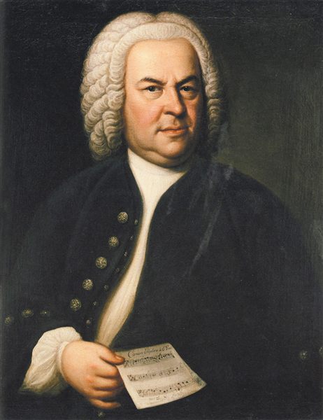 Portrait of Johann Sebastian Bach by Elias Gottlob Haussmann, 1748