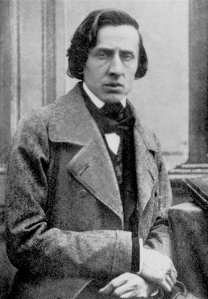 Daguerreotype photograph of Frederic Chopin by Louis-Auguste Bisson, 1849