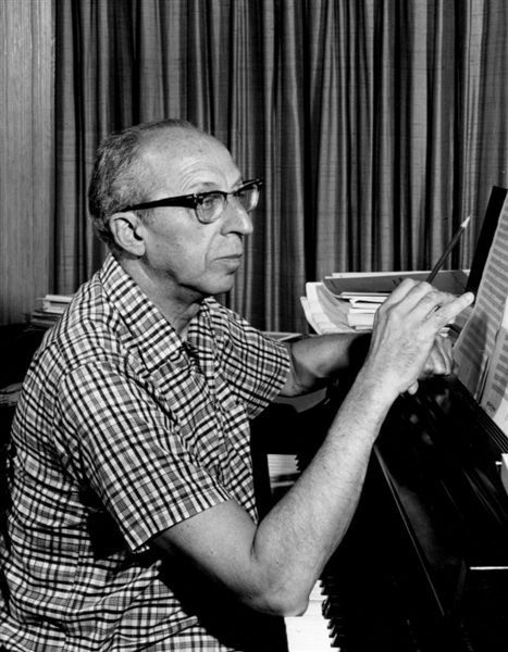 Photograph of Aaron Copland, 1962