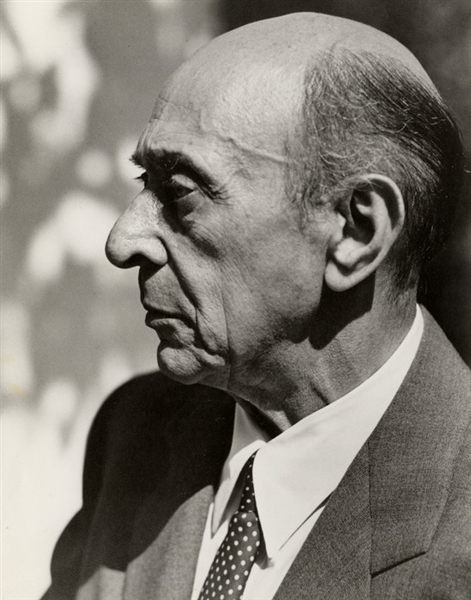 Photograph of Arnold Schoenberg by Florence Homolka, 1947