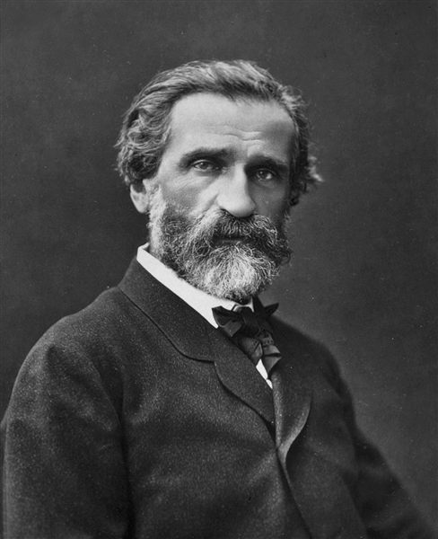 Photograph of Giuseppe Verdi by Ferdinand Mulnier, c. 1872