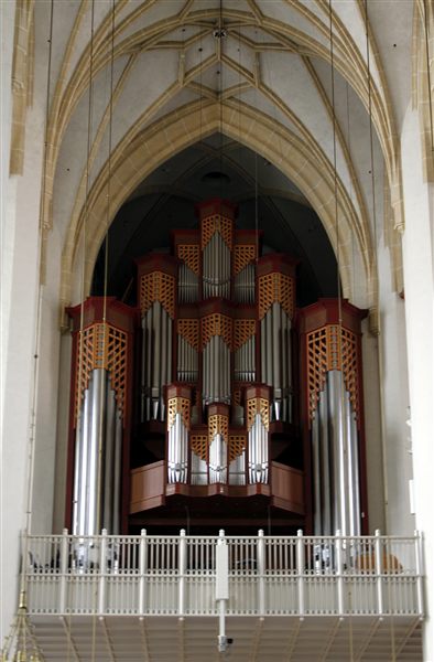 The pipe organ of the Frauenkirche in Munich, Germany